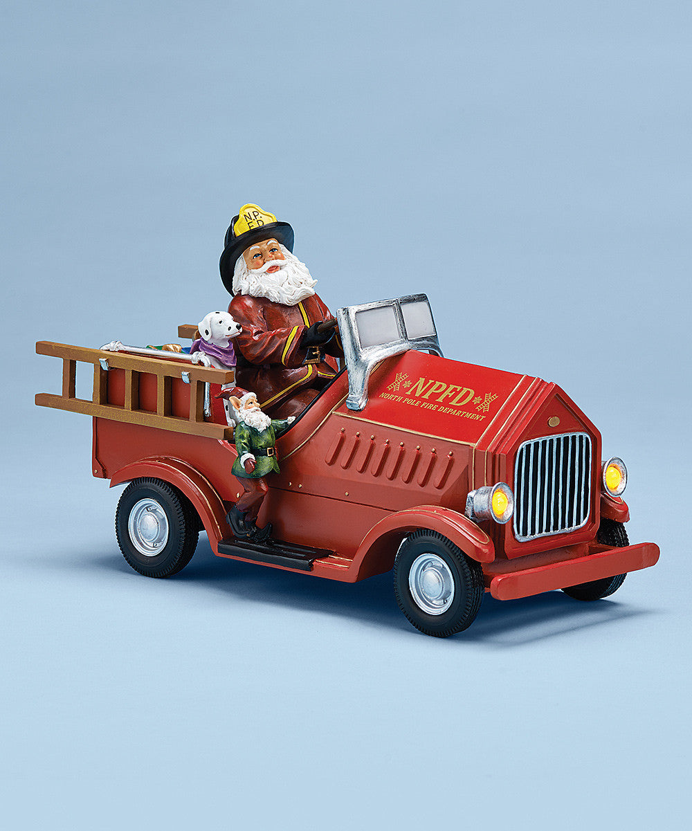 Santa's Fire Truck Music Box