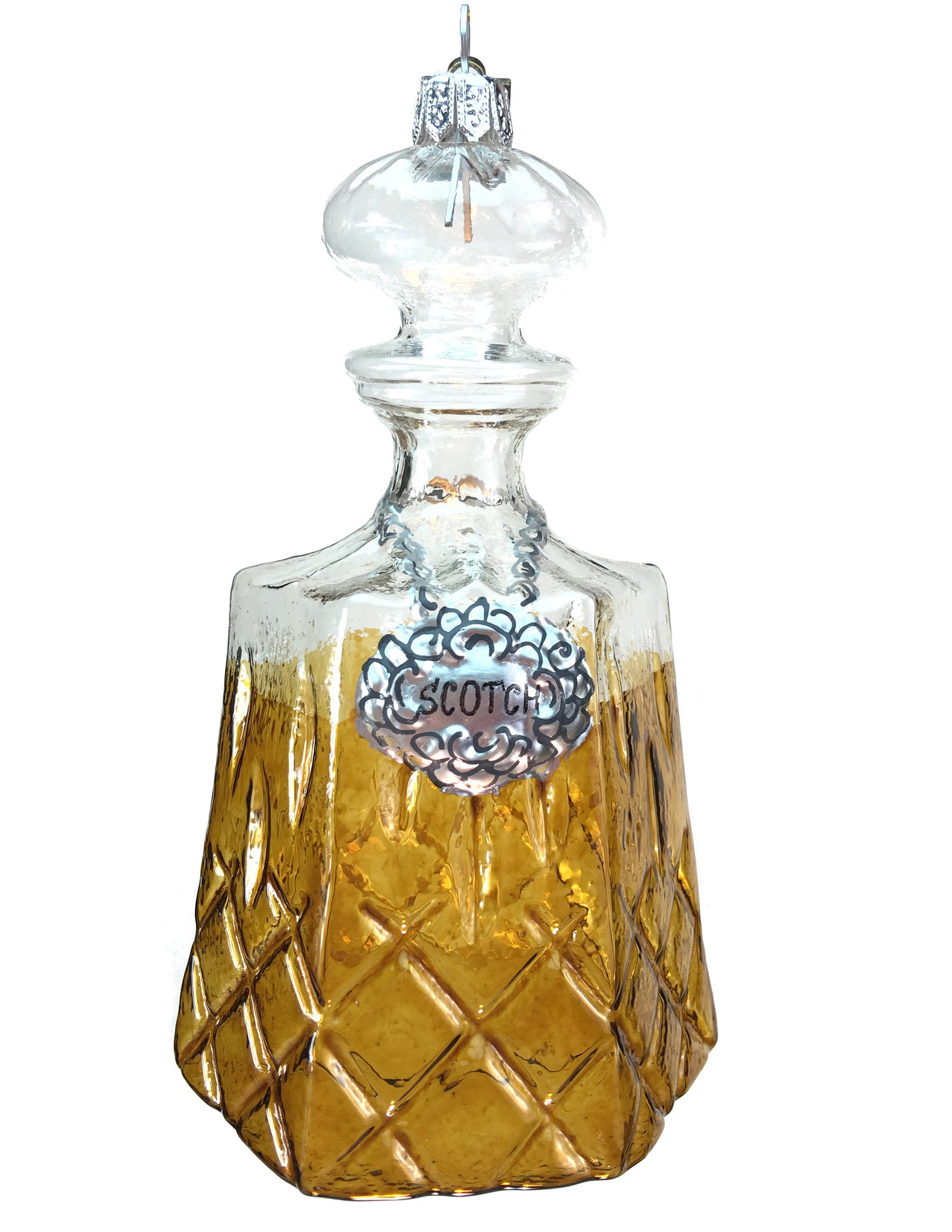 Glass Scotch Decanter Ornament by Eric Cortina.