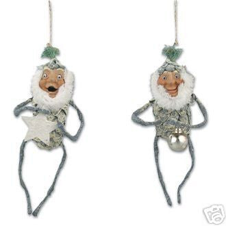 Snowy Pine Cone Elf Ornaments - Rucus Studio