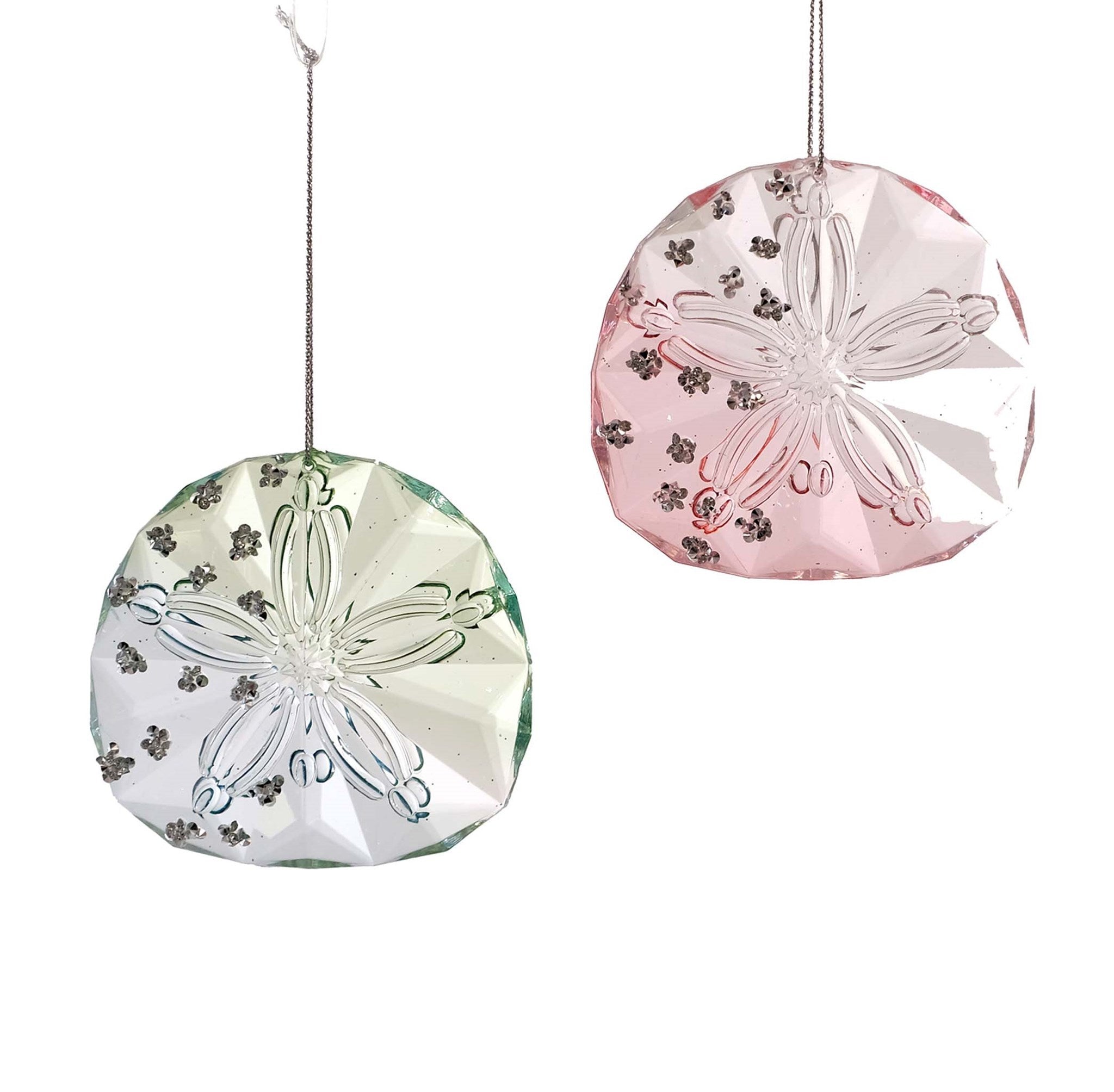 Sea Crystal Sand Dollar Ornaments by Katherine's Collection