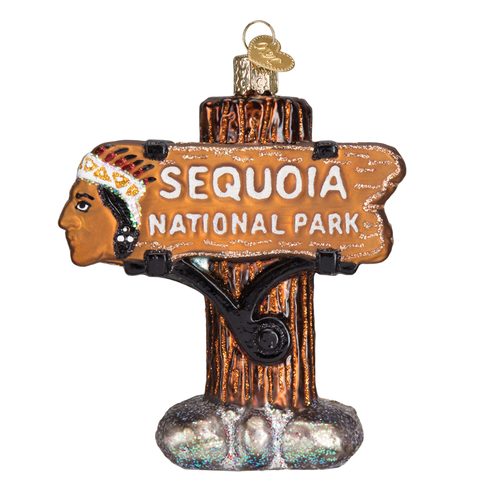 Sequoia National Park Ornament Glass Camping Ornaments Old World Christmas