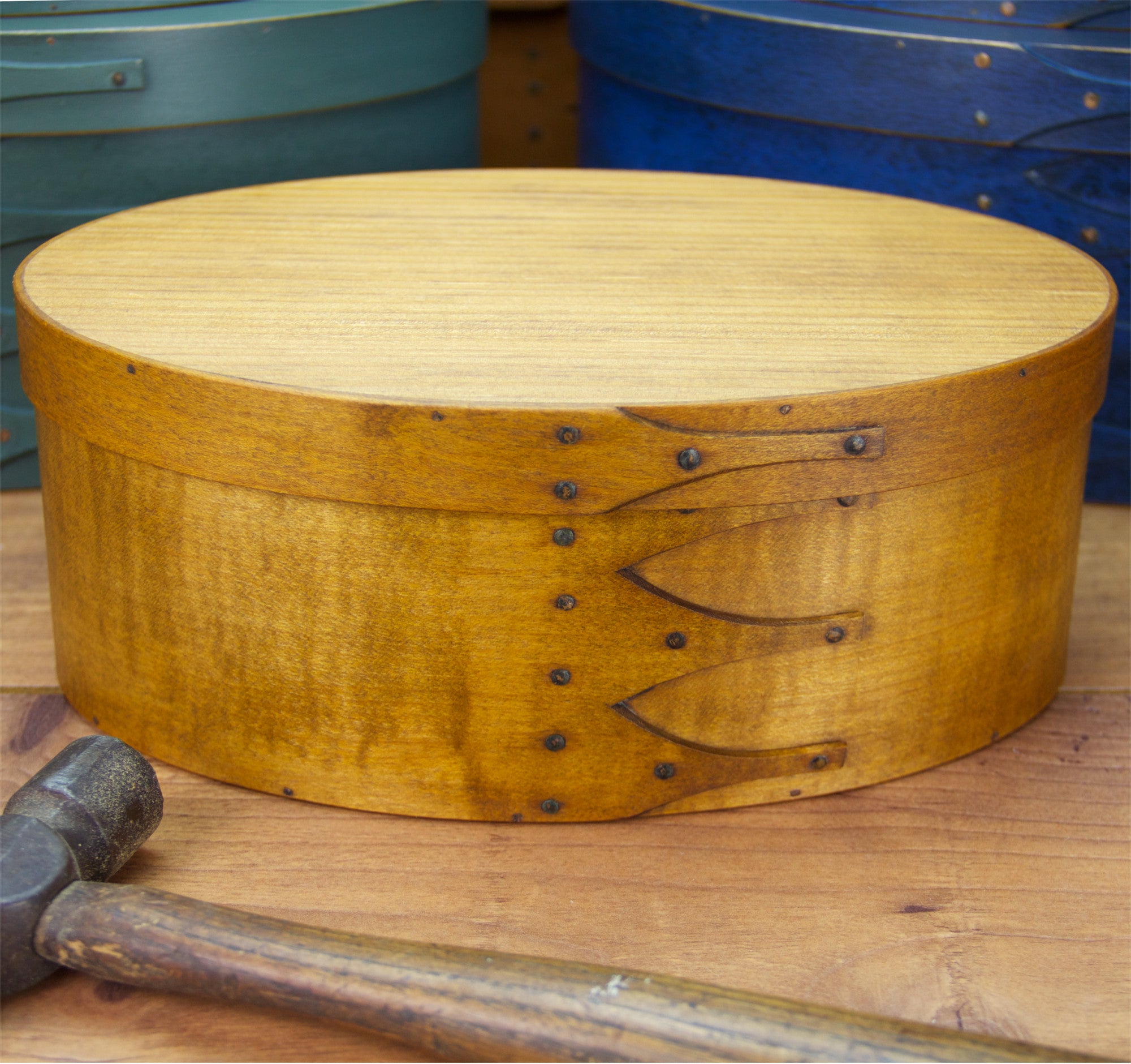 Oval Shaker Box with Antique Natural Finish