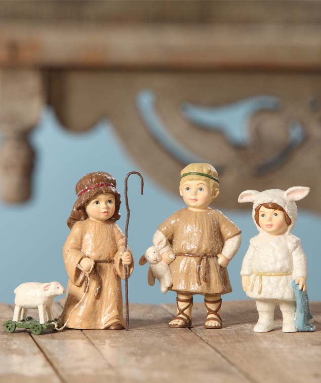 Shepherds & Lost Sheep - Nativity Play Figurines