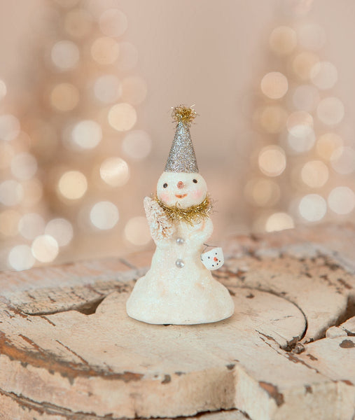 Shimmer Mini Snowman with Bucket Michelle Allen Christmas Snowmen