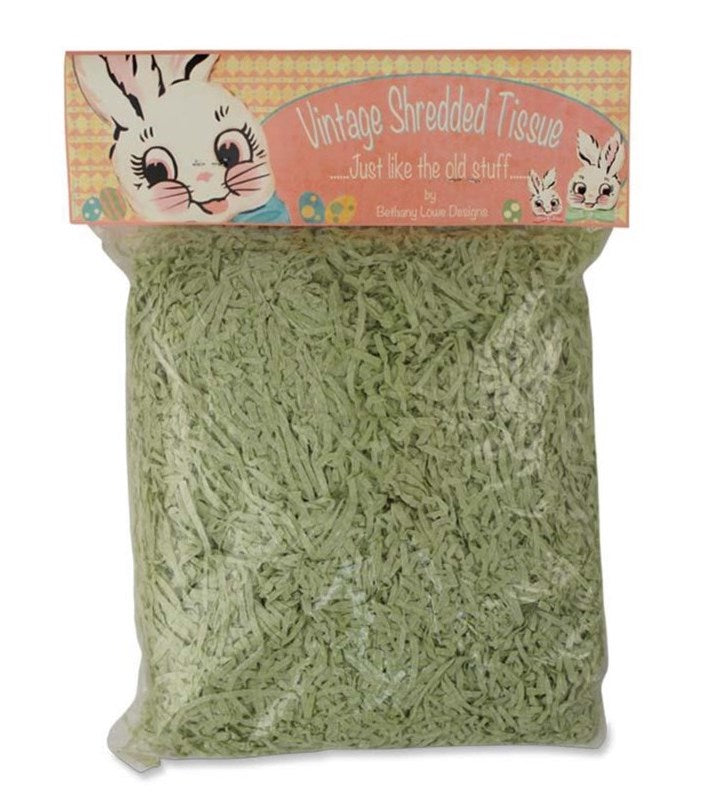 Green Shredded Tissue Paper Easter Grass