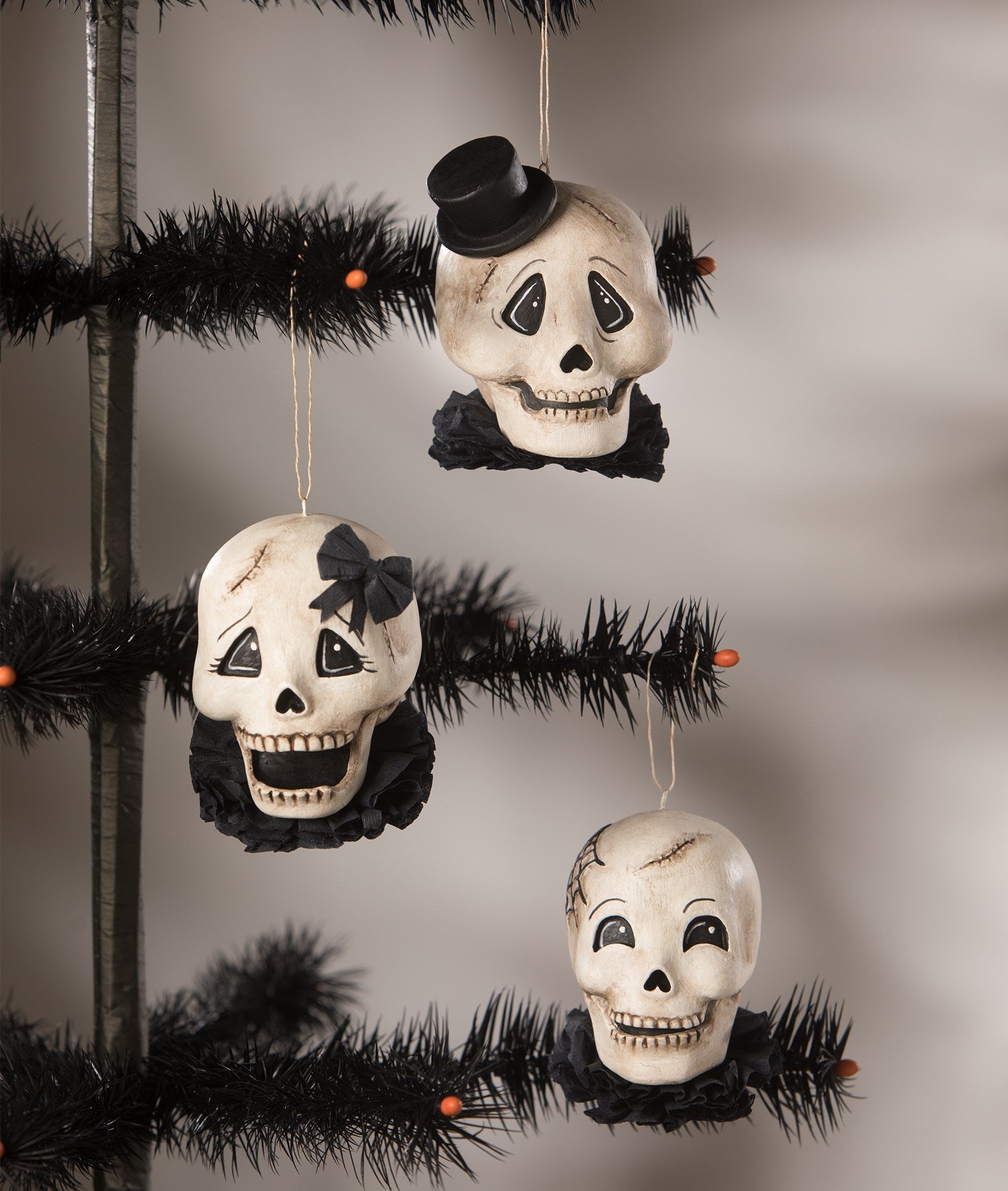 Silly Skelly Ornaments, Smiling Skeletons