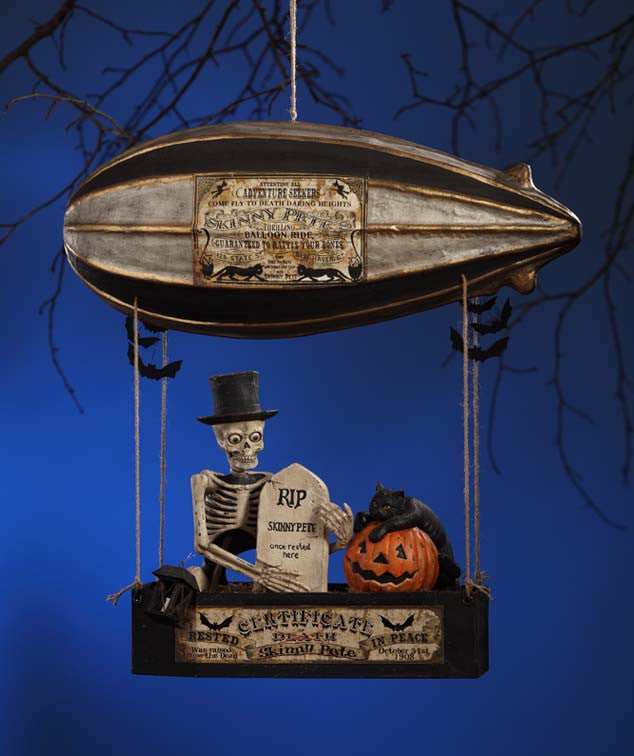 Skinny Pete's Dirgible - Skeleton in Airship by Bethany Lowe