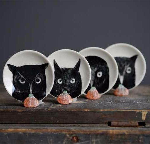 Spooky Staring Owl Dishes