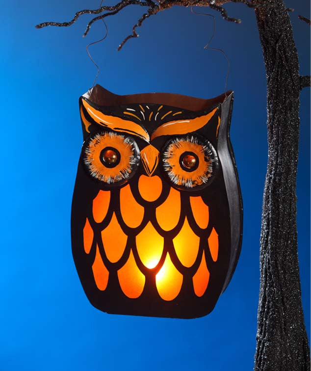 Spooky Owl Lantern Vintage Halloween by Bethany Lowe