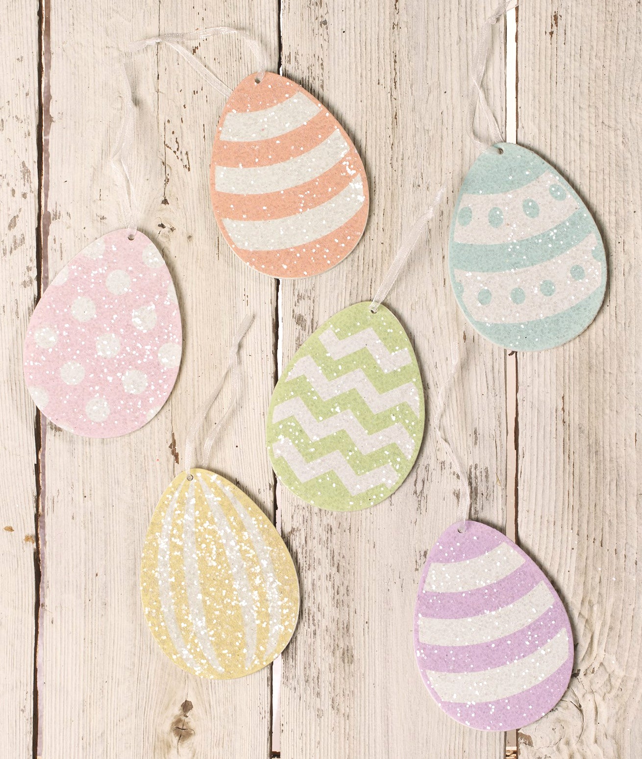 Spring Pastel Easter Egg Ornaments