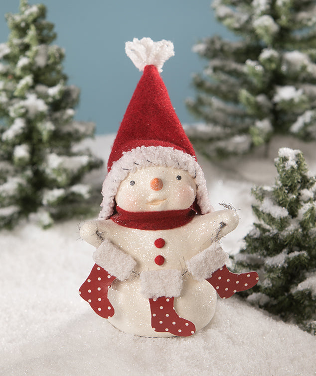 Cute Snowman Figurine with Hat