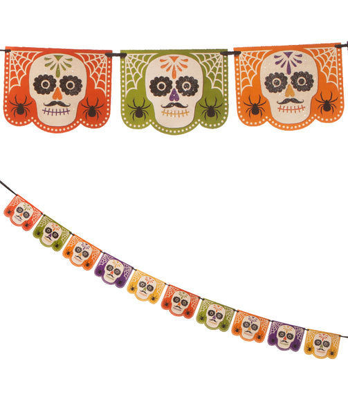 Sugar Skull Garland | Day of the Dead Garland - TheHolidayBarn.com