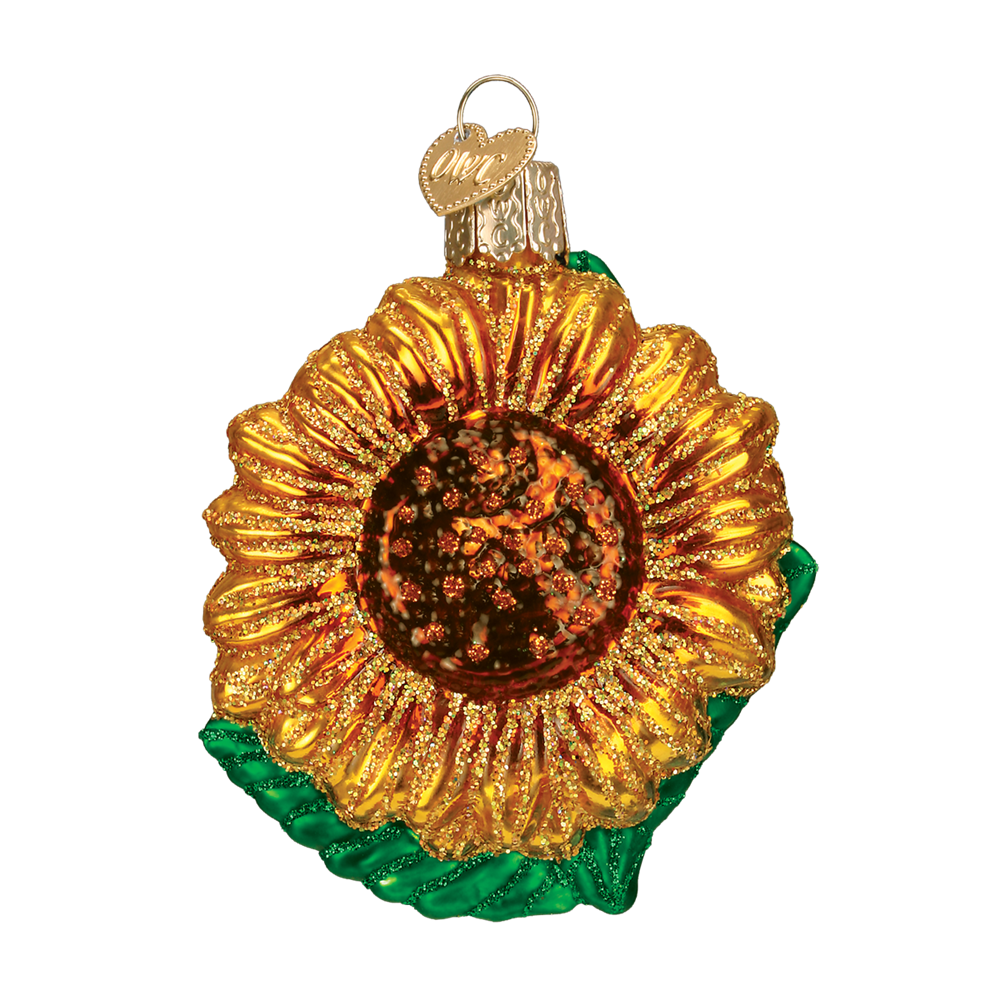 Garden Sunflower Glass Ornament