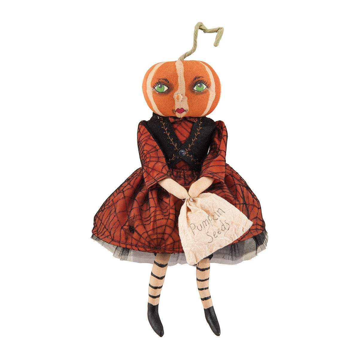 Joe Spencer Tatum Pumpkin Head Girl - Halloween Doll