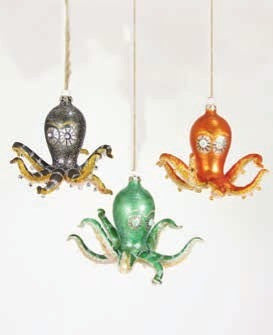 Kitsch Octopus Ornaments