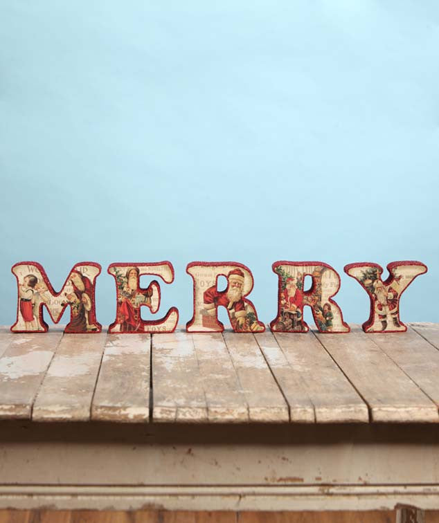 Traditional Christmas Merry Sign