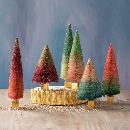 Two Tone Ombre Bottle Brush Trees