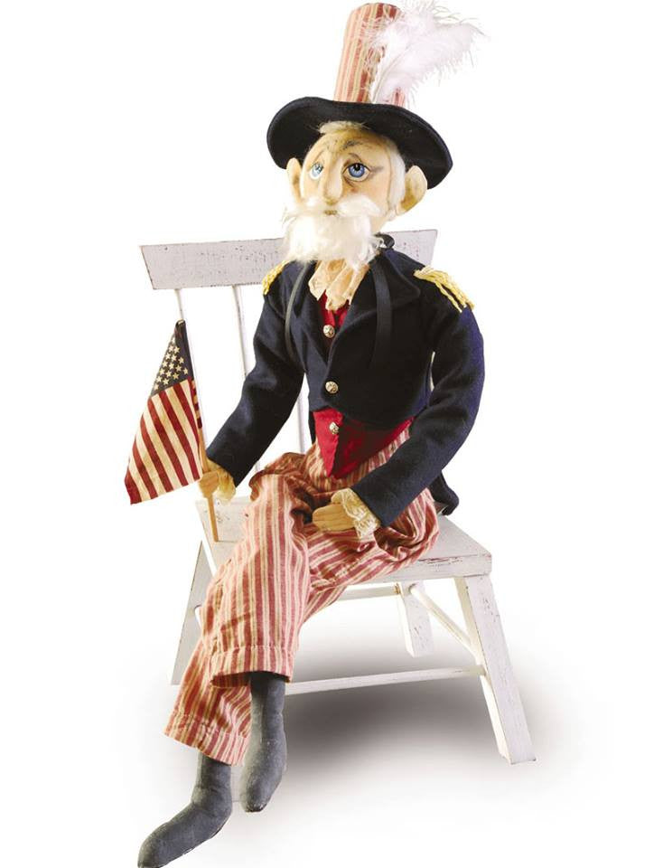 Uncle Sam Doll Joe Spencer Gathered Traditions - TheHolidayBarn.com Uncle Sam Doll Joe Spencer Gathered Traditions - TheHolidayBarn.com