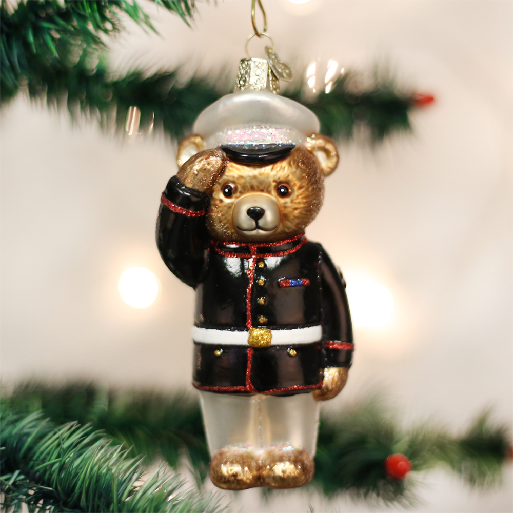 US Marines Bear Ornament