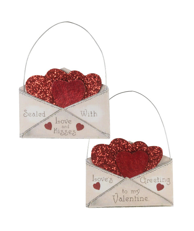 Mini Hearts on Heart Ornaments Set/2