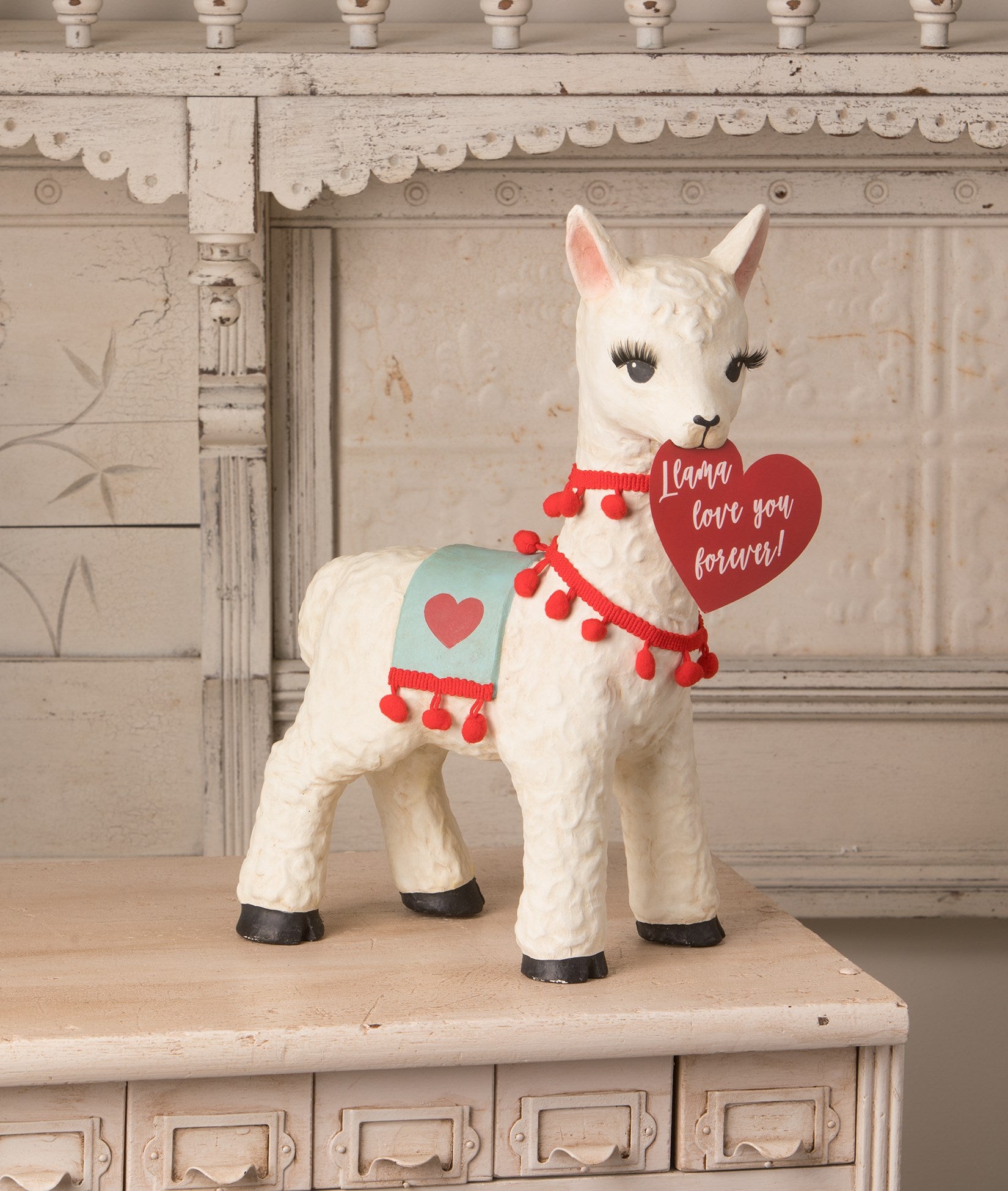 Valentine Llama with Sign, Lllama Love you Forever