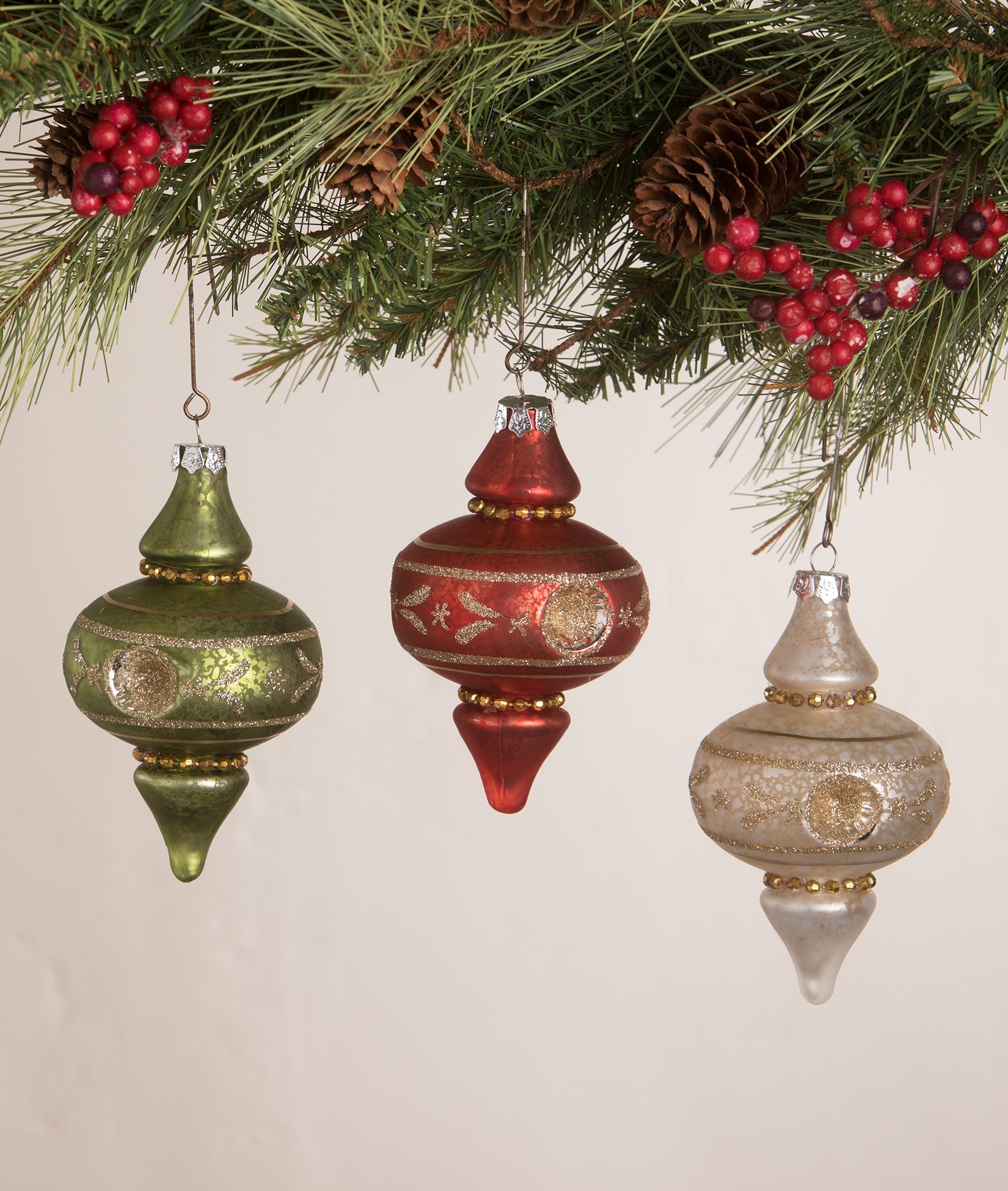 Vintage Finial Indent Ornaments | Bethany Lowe Vintage Christmas ...