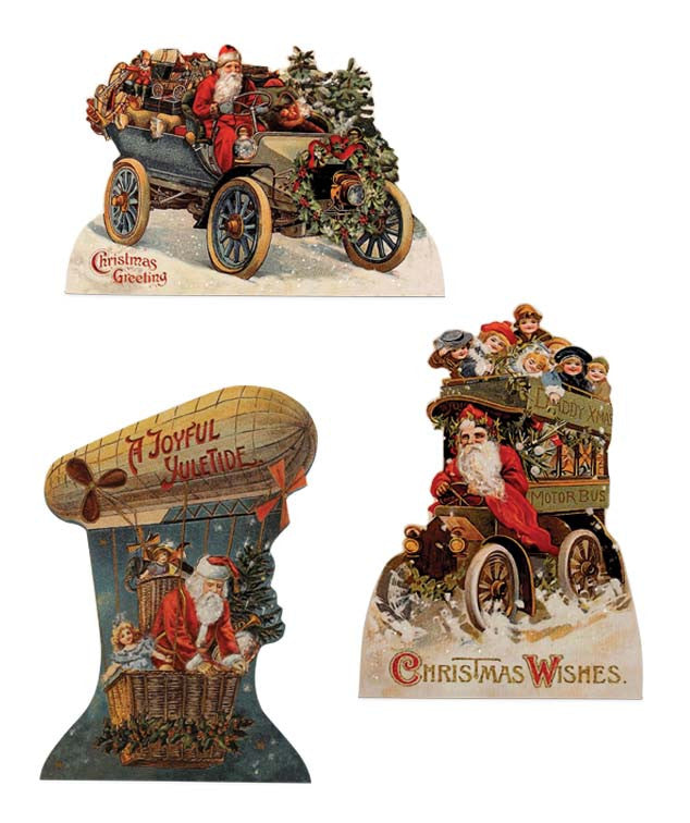 Vintage Traveling Santa Dummy Boards