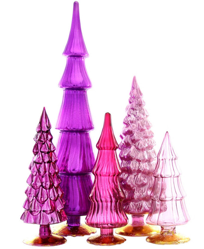 Violet Candy Glass Trees, Large