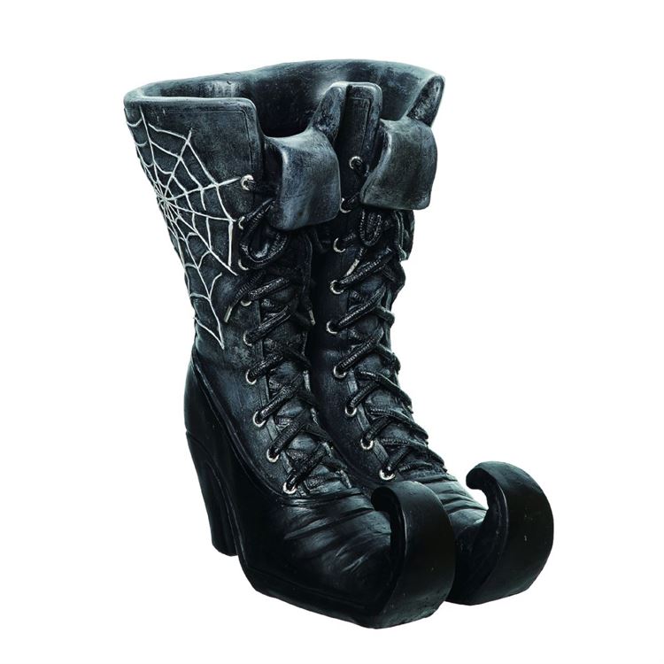 Wicked Witch Boot with Spider Web Container
