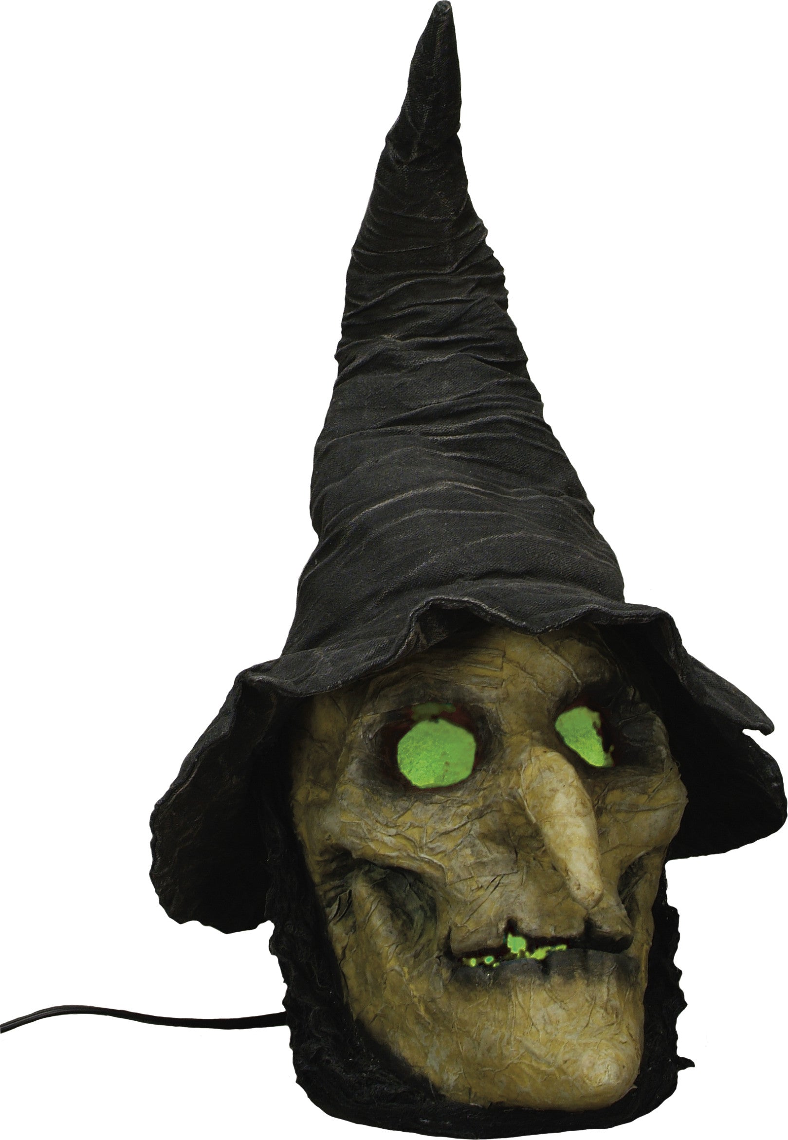 Paper Mache Wicked Witch Head Light