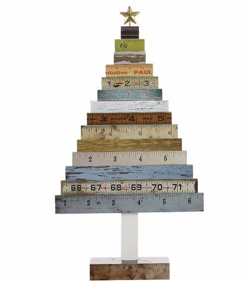 Wooden Ruler Christmas Tree
