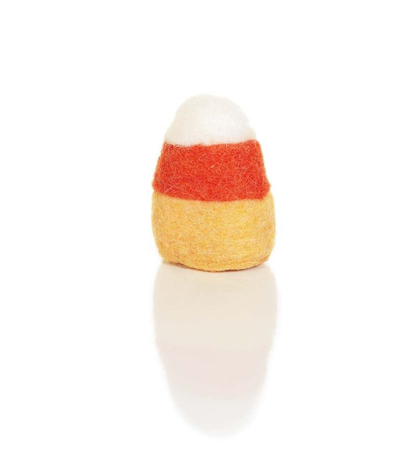 Set of 6 Wool Candy Corn Bowl Fillers