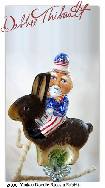 Yankee Doodle Rides a Rabbit Ornament
