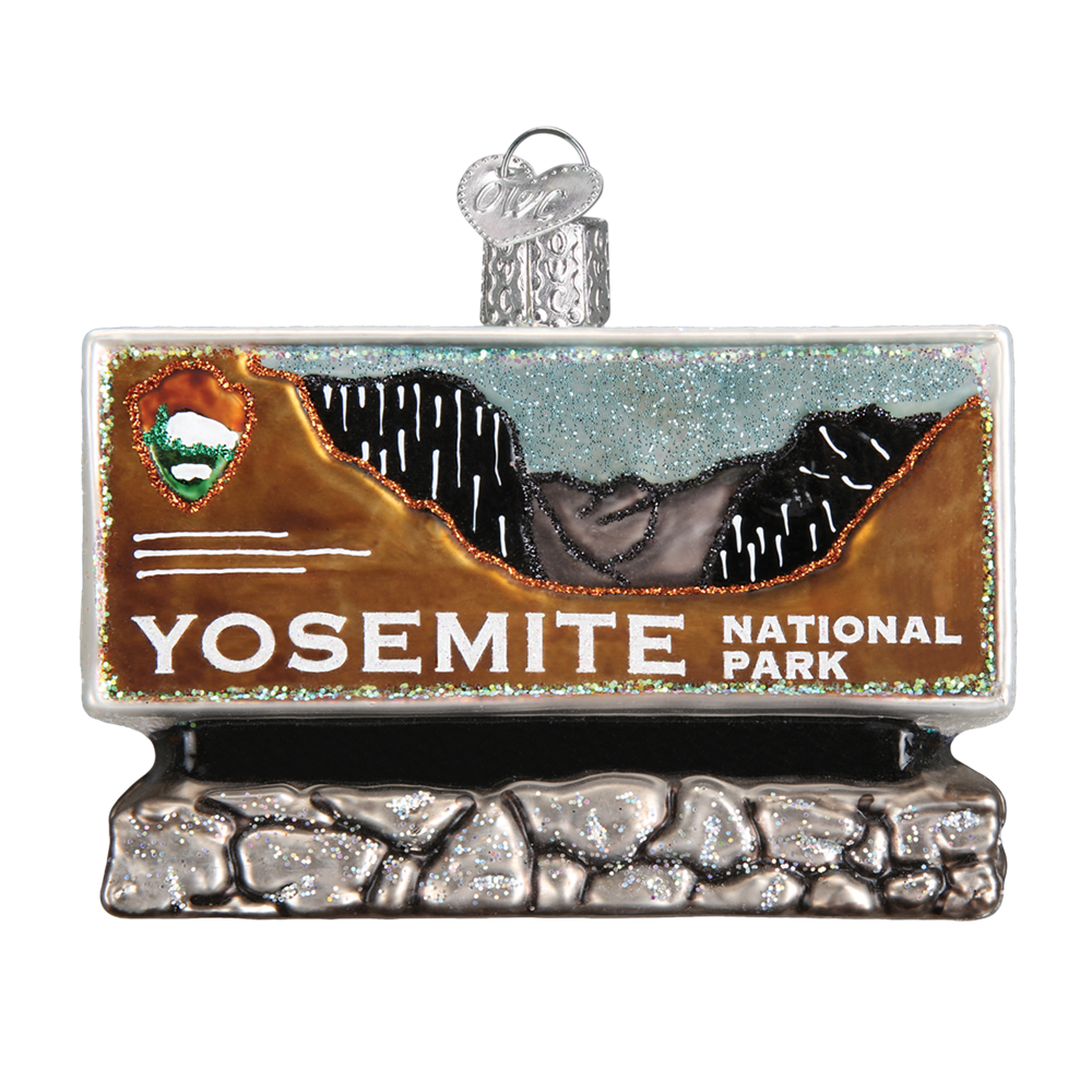 Yosemite National Park Sign Christmas Ornament